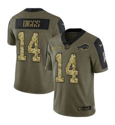 Men Buffalo Bills 14 Stefon Diggs 2021 Salute To Service Olive Camo Limited Stitched Jersey Men Buffalo Bills 14 Stefon Diggs 2021 Salute To Service Olive Camo Limited Stitched Jersey