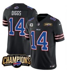 Men Buffalo Bills 14 Stefon Diggs Black 2023 F U S E AFC East Champions With 3 Star C Ptach Stitched Football Jersey Men Buffalo Bills 14 Stefon Diggs Black 2023 F U S E AFC East Champions With 3 Star C Ptach Stitched Football Jersey