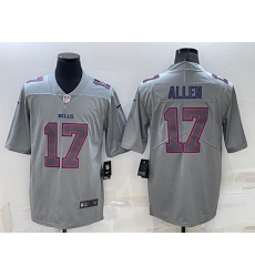 Men Buffalo Bills 17 Josh Allen Grey Atmosphere Fashion Stitched Jersey Men Buffalo Bills 17 Josh Allen Grey Atmosphere Fashion Stitched Jersey