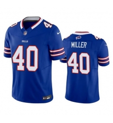 Men Buffalo Bills 40 Von Miller Blue 2023 F.U.S.E. Vapor Untouchable Limited Stitched Jersey Men Buffalo Bills 40 Von Miller Blue 2023 F.U.S.E. Vapor Untouchable Limited Stitched Jersey