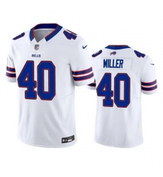 Men Buffalo Bills 40 Von Miller White 2023 F.U.S.E. Vapor Untouchable Limited Stitched Jersey Men Buffalo Bills 40 Von Miller White 2023 F.U.S.E. Vapor Untouchable Limited Stitched Jersey