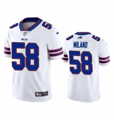 Men Buffalo Bills 58 Matt Milano 2022 White Vapor Untouchable Limited Stitched Jersey Men Buffalo Bills 58 Matt Milano 2022 White Vapor Untouchable Limited Stitched Jersey