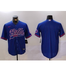 Men Buffalo Bills Blank Blue Team Cool Base Stitched Baseball Jersey Men Buffalo Bills Blank Blue Team Cool Base Stitched Baseball Jersey