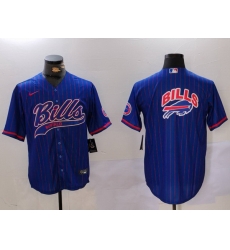 Men Buffalo Bills big logo Blue Team Cool Base Stitched Baseball Jersey 1 Men Buffalo Bills big logo Blue Team Cool Base Stitched Baseball Jersey 1