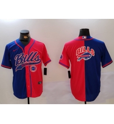 Men Buffalo Bills big logo Red Blue Team Cool Base Stitched Baseball Jersey 1 Men Buffalo Bills big logo Red Blue Team Cool Base Stitched Baseball Jersey 1