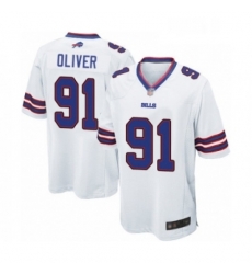 Mens Buffalo Bills 91 Ed Oliver Game White Football Jersey Mens Buffalo Bills 91 Ed Oliver Game White Football Jersey