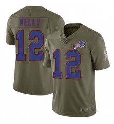 Mens Nike Buffalo Bills 12 Jim Kelly Limited Olive 2017 Salute to Service NFL Jersey Mens Nike Buffalo Bills 12 Jim Kelly Limited Olive 2017 Salute to Service NFL Jersey