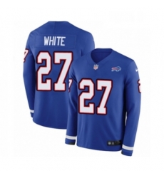 Mens Nike Buffalo Bills 27 TreDavious White Limited Royal Blue Therma Long Sleeve NFL Jerse Mens Nike Buffalo Bills 27 TreDavious White Limited Royal Blue Therma Long Sleeve NFL Jerse