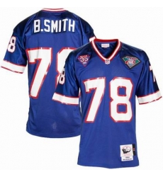 MitchellandNess Buffalo Bills 78 Bruce Smith Blue Stitched Replithentic 35th Anniversary MitchellandNess Buffalo Bills 78 Bruce Smith Blue Stitched Replithentic 35th Anniversary