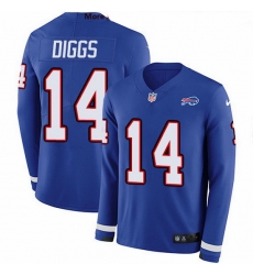 Nike Bills 14 Stefon Diggs Royal Blue Team Color Men Stitched NFL Limited Therma Long Sleeve Jersey Nike Bills 14 Stefon Diggs Royal Blue Team Color Men Stitched NFL Limited Therma Long Sleeve Jersey