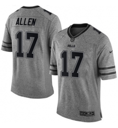 Nike Bills #17 Josh Allen Gray Mens Stitched NFL Limited Gridiron Gray Jersey Nike Bills #17 Josh Allen Gray Mens Stitched NFL Limited Gridiron Gray Jersey