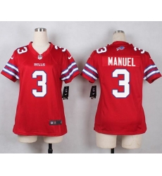 Nike Bills #3 E J Manuel Red Womens Stitched NFL Limited Rush Jersey Nike Bills #3 E J Manuel Red Womens Stitched NFL Limited Rush Jersey