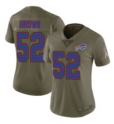 Nike Bills #52 Preston Brown Olive Womens Stitched NFL Limited 2017 Salute to Service Jersey Nike Bills #52 Preston Brown Olive Womens Stitched NFL Limited 2017 Salute to Service Jersey