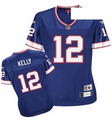 Reebok Buffalo Bills 12 Jim Kelly Royal Blue Womens Throwback Team Color Premier EQT NFL Jersey Reebok Buffalo Bills 12 Jim Kelly Royal Blue Womens Throwback Team Color Premier EQT NFL Jersey