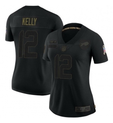 Women Buffalo Bills 12 Jim Kelly Black Limited 2020 Salute To Service Jersey Women Buffalo Bills 12 Jim Kelly Black Limited 2020 Salute To Service Jersey