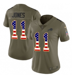 Womens Nike Buffalo Bills 11 Zay Jones Limited OliveUSA Flag 2017 Salute to Service NFL Jersey Womens Nike Buffalo Bills 11 Zay Jones Limited OliveUSA Flag 2017 Salute to Service NFL Jersey