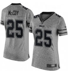 Womens Nike Buffalo Bills 25 LeSean McCoy Limited Gray Gridiron NFL Jersey Womens Nike Buffalo Bills 25 LeSean McCoy Limited Gray Gridiron NFL Jersey