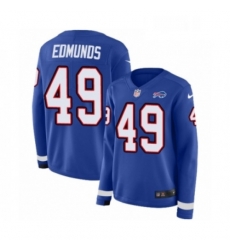 Womens Nike Buffalo Bills 49 Tremaine Edmunds Limited Royal Blue Therma Long Sleeve NFL Jersey Womens Nike Buffalo Bills 49 Tremaine Edmunds Limited Royal Blue Therma Long Sleeve NFL Jersey