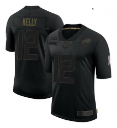 Youth Buffalo Bills 12 Jim Kelly Black Limited 2020 Salute To Service Jersey Youth Buffalo Bills 12 Jim Kelly Black Limited 2020 Salute To Service Jersey