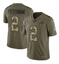 Youth Nike Bills #2 Nathan Peterman Olive Camo Stitched NFL Limited 2017 Salute to Service Jersey Youth Nike Bills #2 Nathan Peterman Olive Camo Stitched NFL Limited 2017 Salute to Service Jersey
