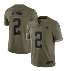 Men Carolina Panthers 2 D Moore Olive 2022 Salute To Service Limited Stitched Jersey Men Carolina Panthers 2 D Moore Olive 2022 Salute To Service Limited Stitched Jersey