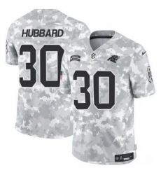 Men Carolina Panthers 30 Chuba Hubbard 2024 F U S E Arctic Camo Salute To Service Limited Stitched Football Jersey Men Carolina Panthers 30 Chuba Hubbard 2024 F U S E Arctic Camo Salute To Service Limited Stitched Football Jersey