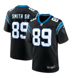 Men Carolina Panthers 89 Smith SR Black Stitched Jersey Men Carolina Panthers 89 Smith SR Black Stitched Jersey