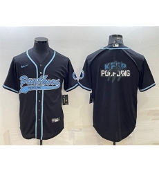 Men Carolina Panthers Black Team Big Logo With Patch Cool Base Stitched Baseball Jersey Men Carolina Panthers Black Team Big Logo With Patch Cool Base Stitched Baseball Jersey