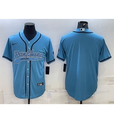 Men Carolina Panthers Blank Blue With Patch Cool Base Stitched Baseball Jersey Men Carolina Panthers Blank Blue With Patch Cool Base Stitched Baseball Jersey