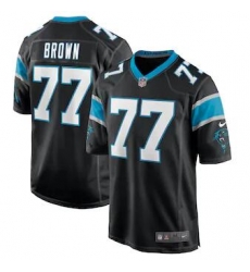 Men Nike Carolina Panthers Deonte Brown 77 Black Vapor Limited Jersey Men Nike Carolina Panthers Deonte Brown 77 Black Vapor Limited Jersey
