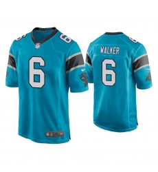Men's Carolina Panthers #6 P.J. Walker Blue Game Nike Jersey Men's Carolina Panthers #6 P.J. Walker Blue Game Nike Jersey