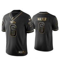 Men's Carolina Panthers #6 P.J. Walker Golden Edition Vapor Limited Black Nike Jersey Men's Carolina Panthers #6 P.J. Walker Golden Edition Vapor Limited Black Nike Jersey