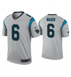 Men's Carolina Panthers #6 P.J. Walker Silver Inverted Legend Nike Jersey Men's Carolina Panthers #6 P.J. Walker Silver Inverted Legend Nike Jersey