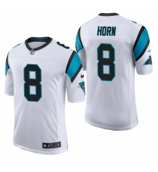 Men's Carolina Panthers #8 Jaycee Horn White Stitched Football Limited Jersey Men's Carolina Panthers #8 Jaycee Horn White Stitched Football Limited Jersey