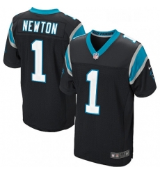 Mens Nike Carolina Panthers 1 Cam Newton Elite Black Team Color NFL Jersey Mens Nike Carolina Panthers 1 Cam Newton Elite Black Team Color NFL Jersey