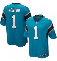 Mens Nike Carolina Panthers 1 Cam Newton Game Blue Alternate NFL Jersey Mens Nike Carolina Panthers 1 Cam Newton Game Blue Alternate NFL Jersey