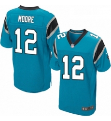 Mens Nike Carolina Panthers 12 DJ Moore Elite Blue Alternate NFL Jersey Mens Nike Carolina Panthers 12 DJ Moore Elite Blue Alternate NFL Jersey