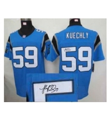 Nike Carolina Panthers 59 Kuechly Blue Elite Signed NFL Jersey Nike Carolina Panthers 59 Kuechly Blue Elite Signed NFL Jersey