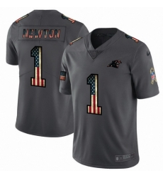 Nike Panthers 1 Cam Newton 2019 Salute To Service USA Flag Fashion Limited Jersey Nike Panthers 1 Cam Newton 2019 Salute To Service USA Flag Fashion Limited Jersey
