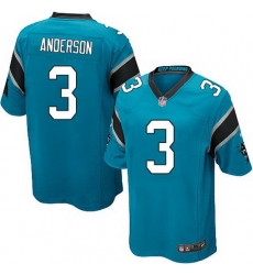 Nike Panthers #3 Derek Anderson Blue Team Color Mens Stitched NFL Elite Jersey Nike Panthers #3 Derek Anderson Blue Team Color Mens Stitched NFL Elite Jersey