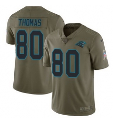 Nike Panthers 80 Ian Thomas Olive Salute To Service Limited Jersey Nike Panthers 80 Ian Thomas Olive Salute To Service Limited Jersey