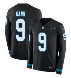 Nike Panthers #9 Graham Gano Black Team Color Men Stitched NFL Limited Therma Long Sleeve Jersey Nike Panthers #9 Graham Gano Black Team Color Men Stitched NFL Limited Therma Long Sleeve Jersey