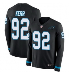 Nike Panthers 92 Zach Kerr Black Team Color Men Stitched NFL Limited Therma Long Sleeve Jersey Nike Panthers 92 Zach Kerr Black Team Color Men Stitched NFL Limited Therma Long Sleeve Jersey