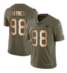 Nike Panthers #98 Marquis Haynes Olive Gold Mens Stitched NFL Limited 2017 Salute To Service Jersey Nike Panthers #98 Marquis Haynes Olive Gold Mens Stitched NFL Limited 2017 Salute To Service Jersey