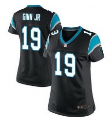 Nike Panthers #19 Ted Ginn Jr Black Team Color Womens Stitched NFL Elite Jersey Nike Panthers #19 Ted Ginn Jr Black Team Color Womens Stitched NFL Elite Jersey