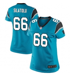 Nike Panthers #66 Amini Silatolu Blue Team Color Women Stitched NFL Jersey Nike Panthers #66 Amini Silatolu Blue Team Color Women Stitched NFL Jersey