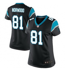 Nike Panthers #81 Kevin Norwood Black Team Color Women Stitched NFL Jersey Nike Panthers #81 Kevin Norwood Black Team Color Women Stitched NFL Jersey