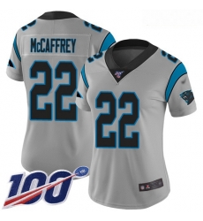 Panthers #22 Christian McCaffrey Silver Women Stitched Football Limited Inverted Legend 100th Season Jersey Panthers #22 Christian McCaffrey Silver Women Stitched Football Limited Inverted Legend 100th Season Jersey