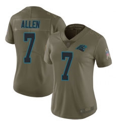 Women Panthers 7 Kyle Allen Olive Stitched Football Limited 2017 Salute to Service Jersey Women Panthers 7 Kyle Allen Olive Stitched Football Limited 2017 Salute to Service Jersey
