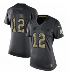 Womens Nike Carolina Panthers 12 DJ Moore Limited Black 2016 Salute to Service NFL Jersey Womens Nike Carolina Panthers 12 DJ Moore Limited Black 2016 Salute to Service NFL Jersey